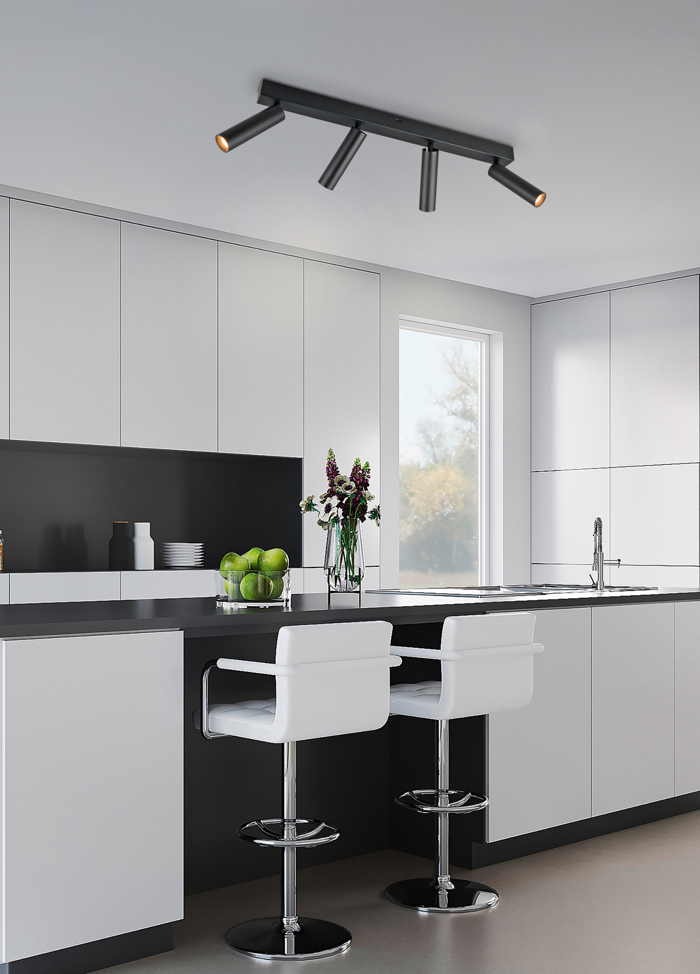 Spotti TRIO Ambala led 4x5,5W 4x500lm mattamusta