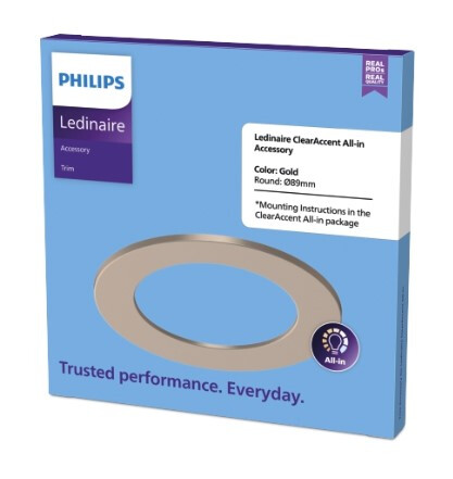 Mekaaninen lisätarvike Philips Ledinaire vaihtokehys RS071B kulta