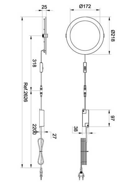 Alasvalo Philips Ledinaire Downlight 2000lm CCT on/off D200 RD