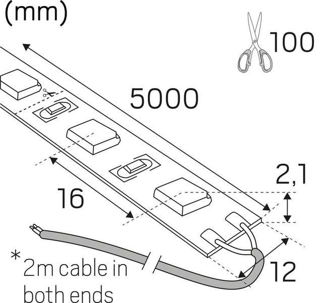 Valoprofiili/-nauha Hide-a-lite 24v RGBW IP20 780lm/m 17,6W/m Rgbw 5m
