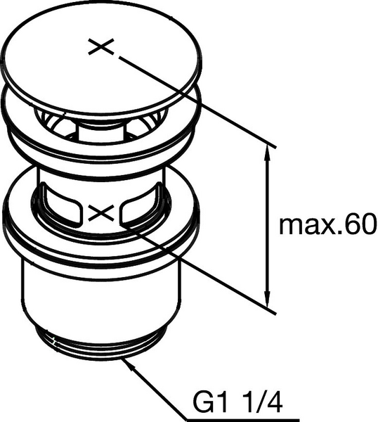BOTTENVENTIL DAMIXA POP-UP