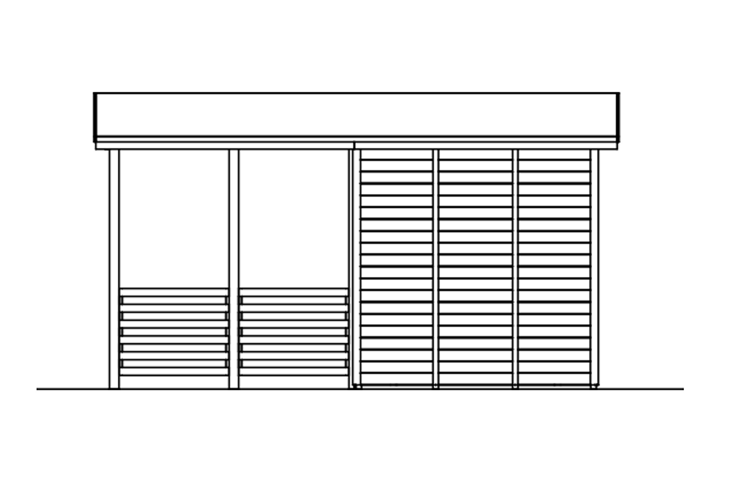Pihavaja + katos Goodiy Örebro 6,5m²