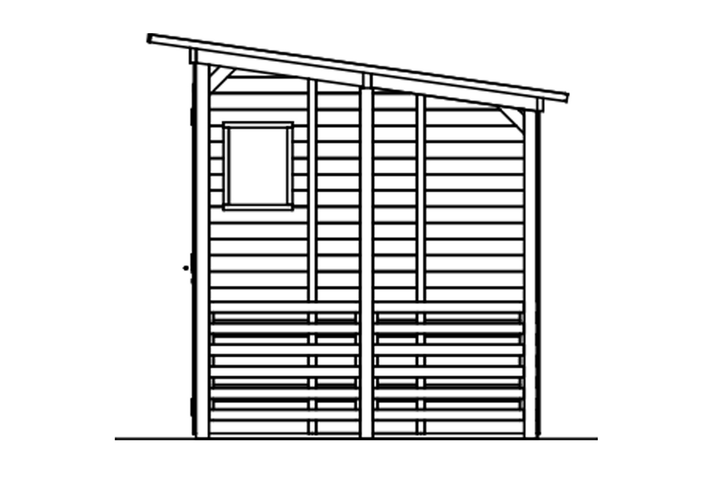 Pihavaja + katos Goodiy Örebro 6,5m²