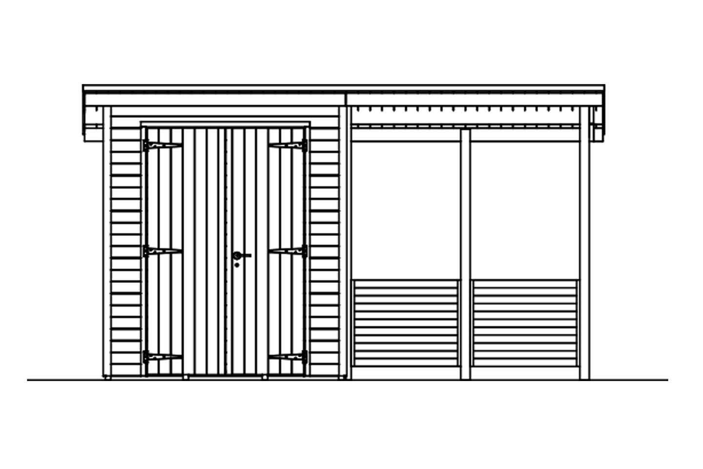 Pihavaja + katos Goodiy Örebro 6,5m²