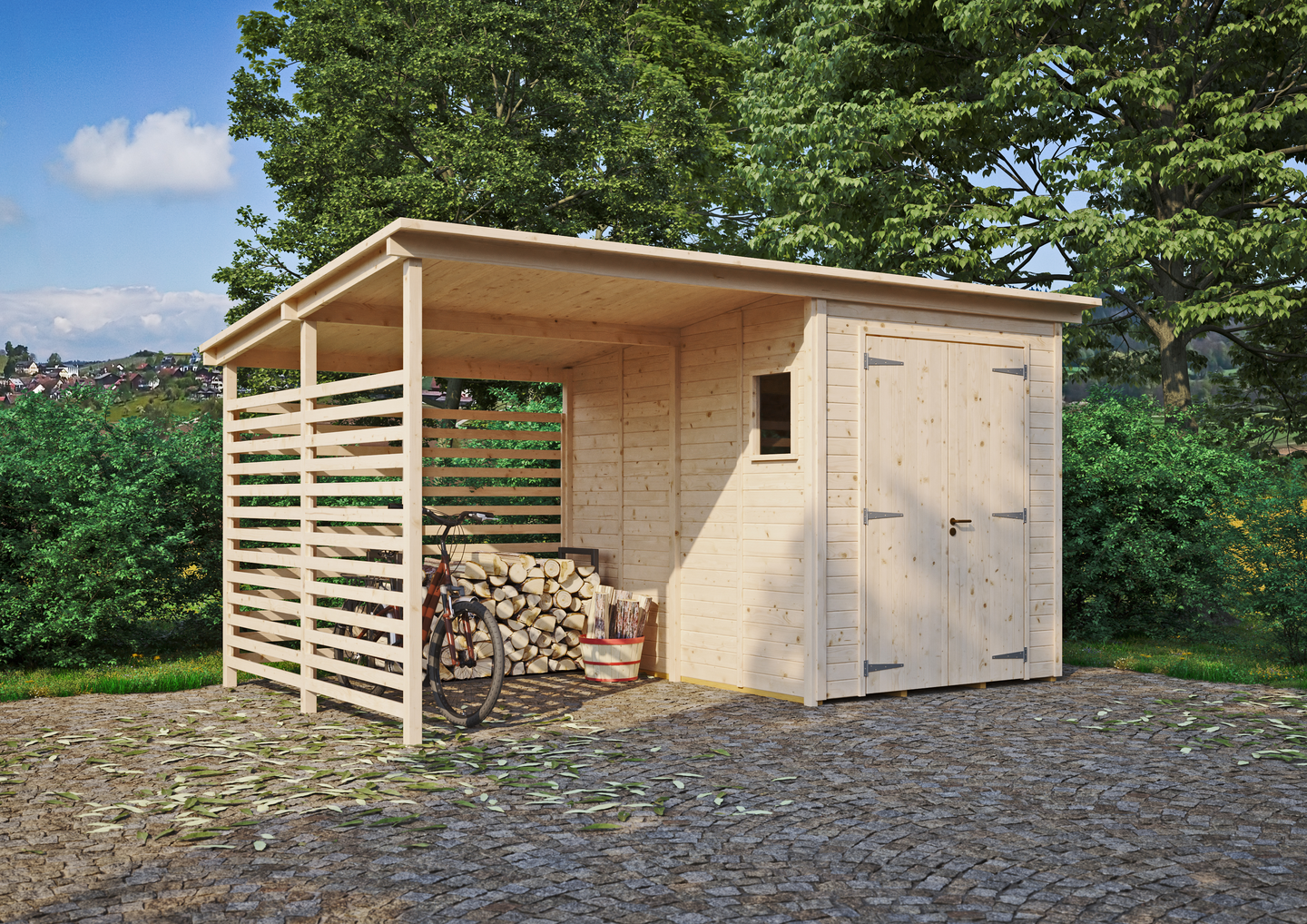 Varasto + katos Goodiy Luulaja 9,6m²