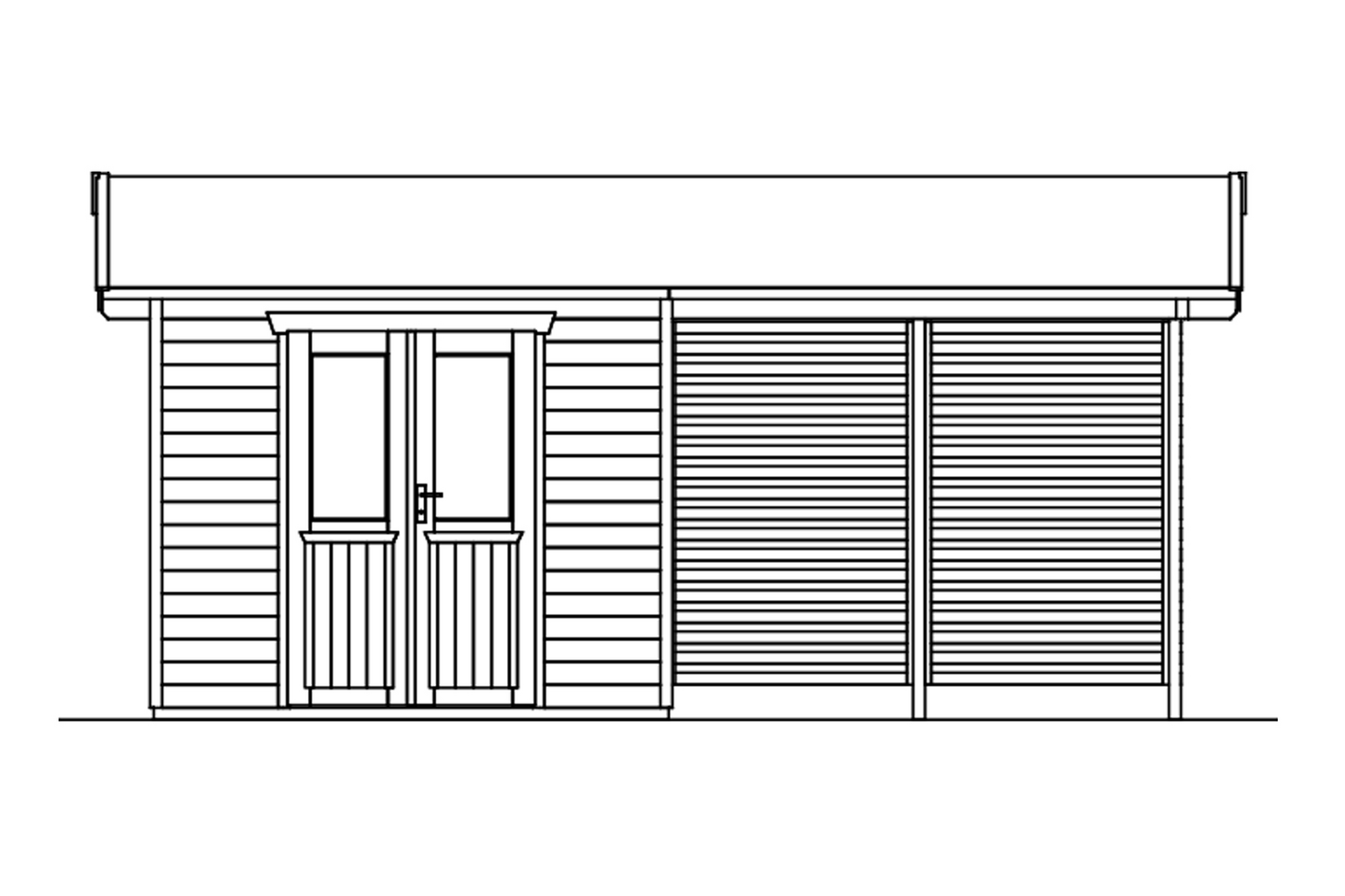 Varasto + katos Cello Ballerup 14m²