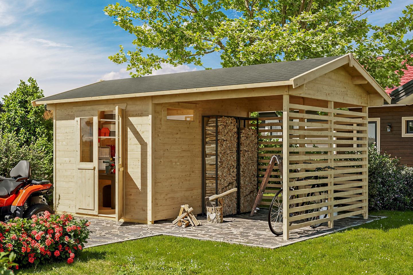 Varasto + katos Cello Ballerup 14m²