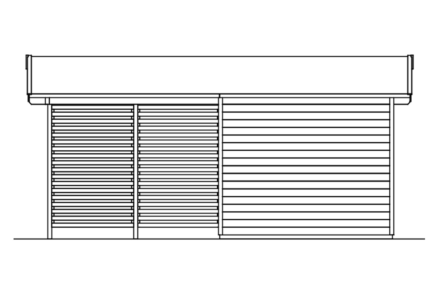 Varasto + katos Cello Ballerup 14m²