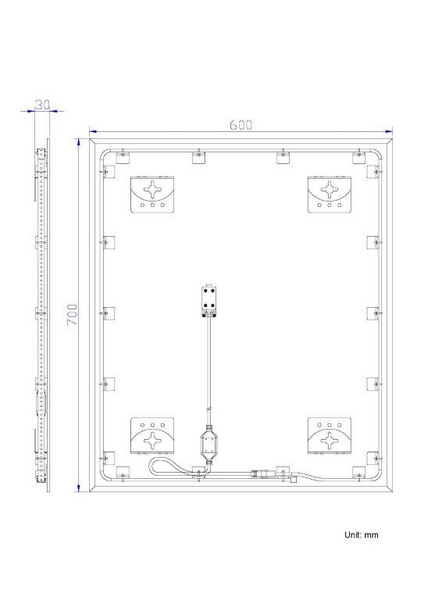 ValopeiIi Tammiholma Tipperary 70x60cm 21W mustalla kehyksellä