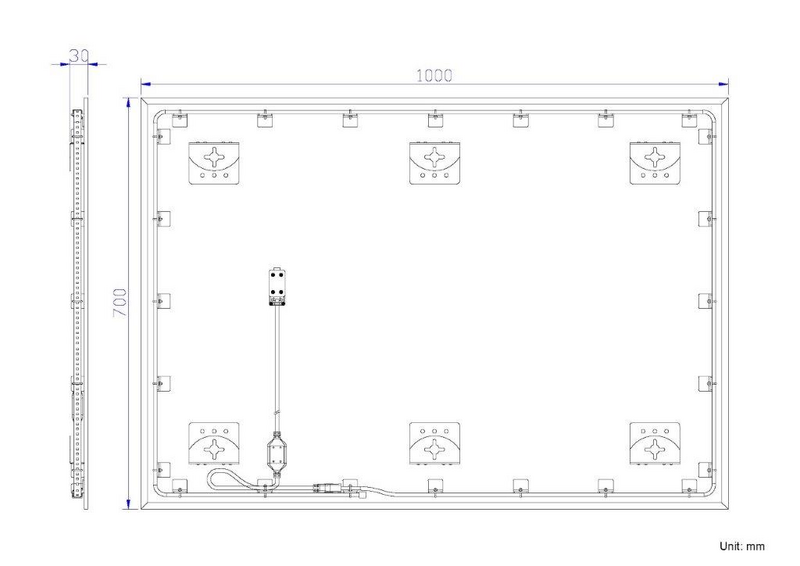 ValopeiIi Tammiholma Tipperary 70x100cm 28W mustalla kehyksellä