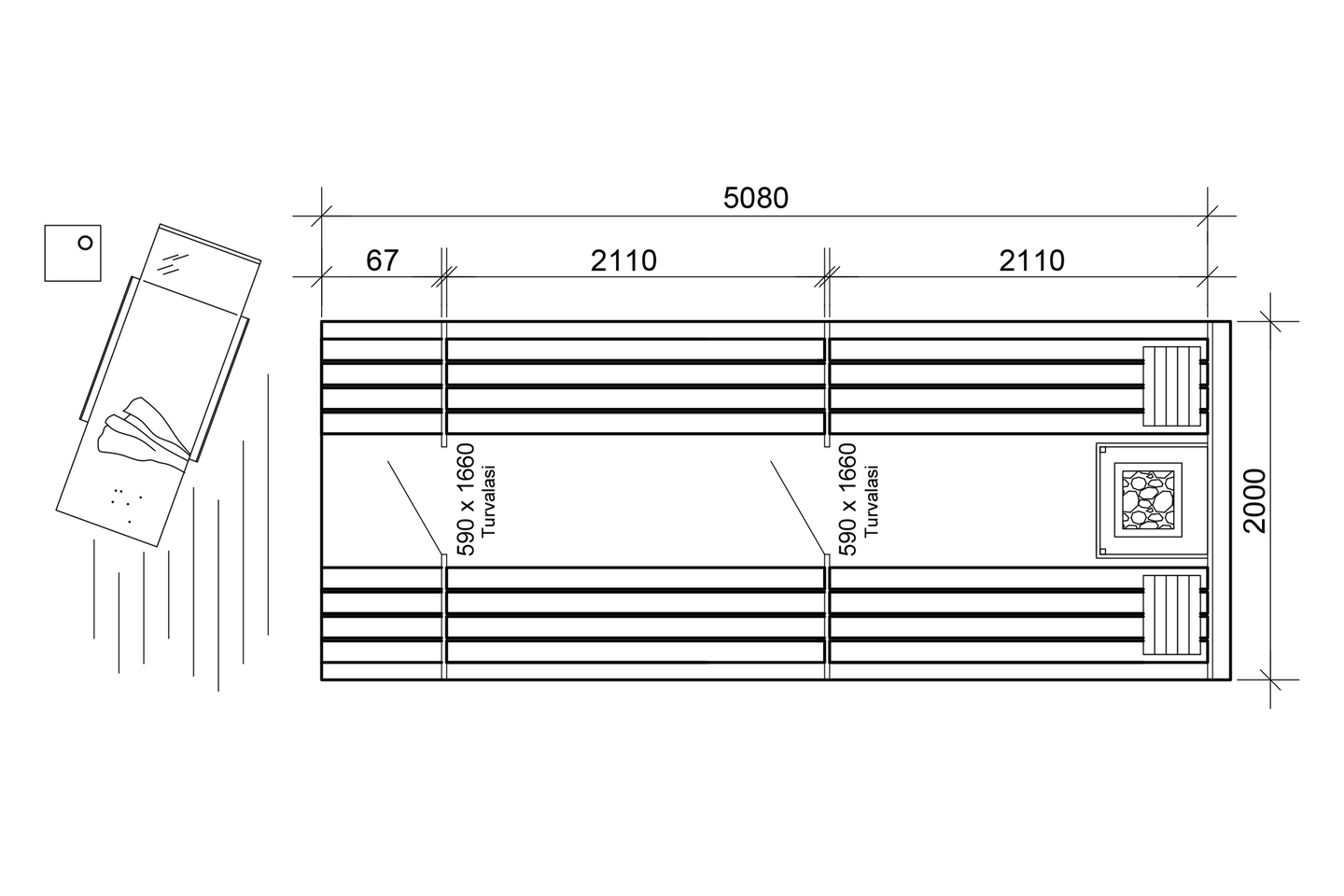 Tynnyrisauna 10,0m²