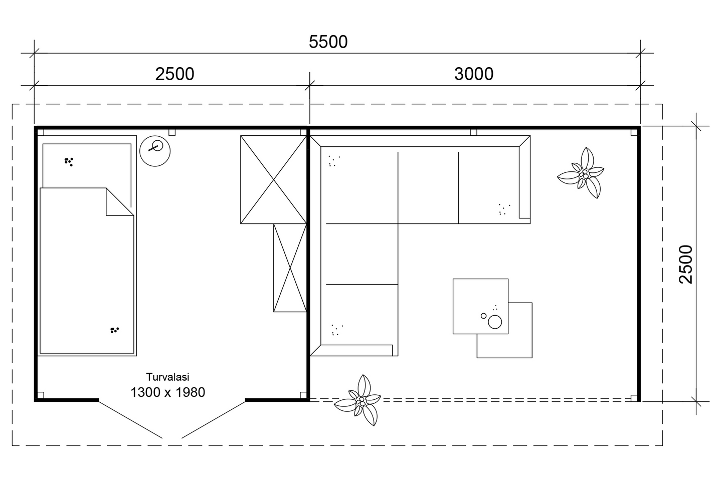 Pihatalo Cello Sund 13,8m²