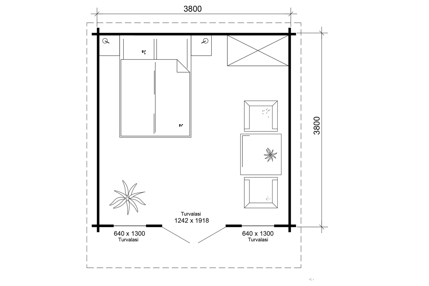 Pihamökki Trondheim 14,4m²