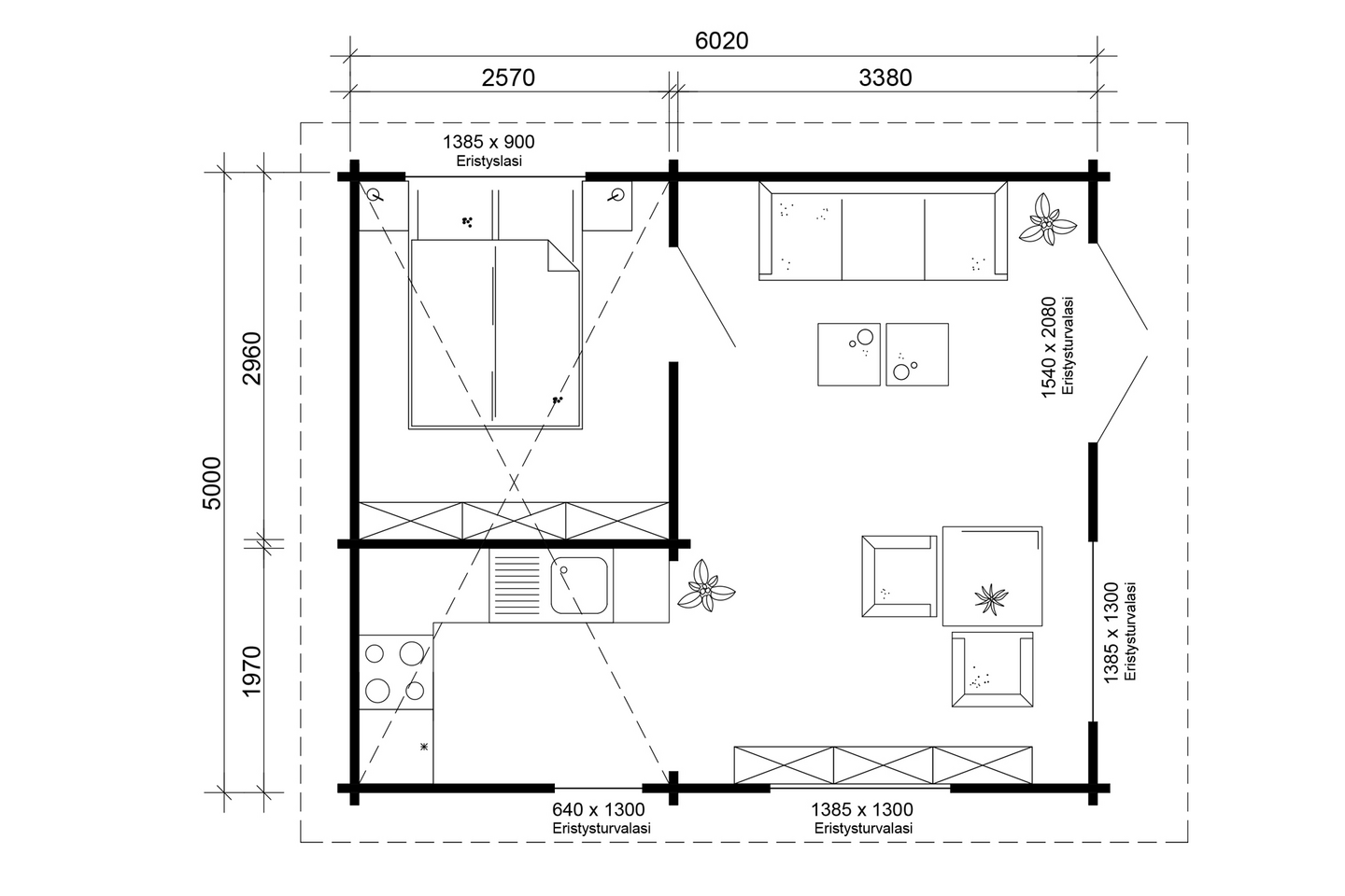 Mökki Cello Falkenberg 29,8m²