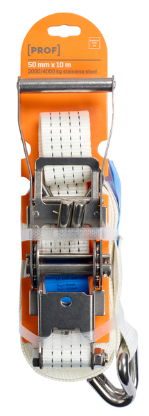 Kuormaliina PROF 50mm/10m 2000/4000kg ruostumaton teräs