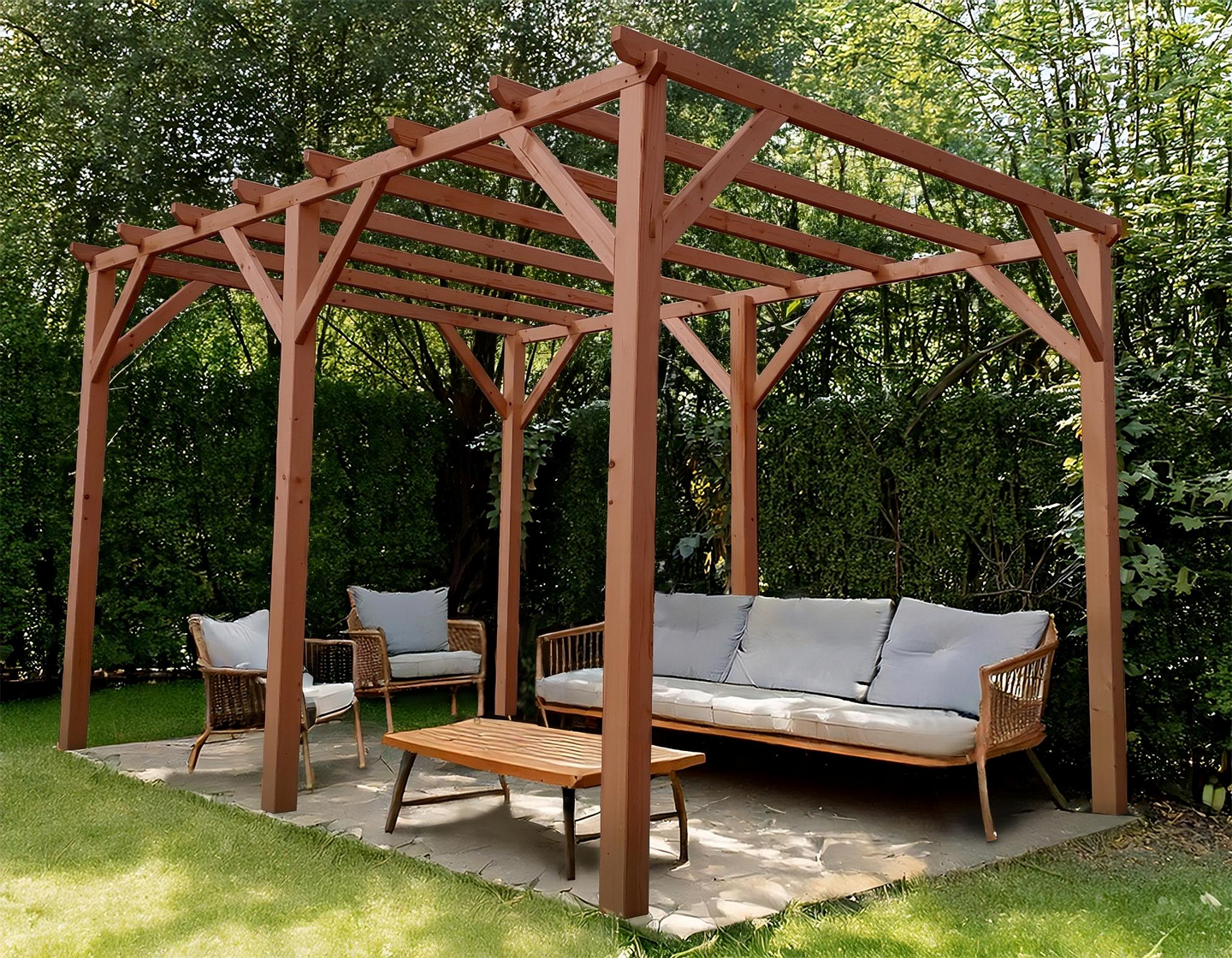 Pergola Goodiy Ruusu 400x300x249cm painekyllästetty ruskea