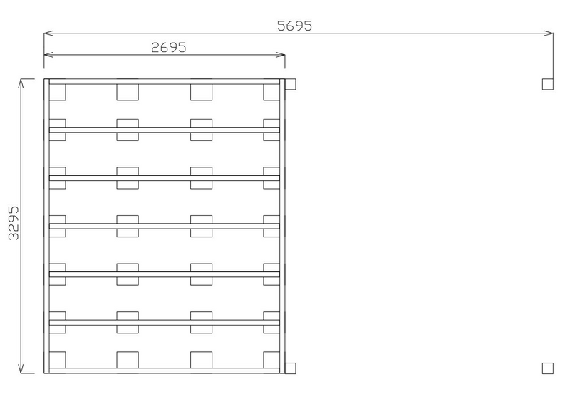 Pihatalo ja pergola Cello Lemland 18,8m²