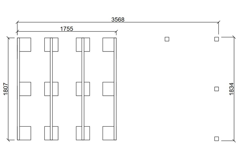 Pihavaja + katos Goodiy Örebro 6,5m²