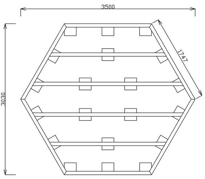 Huvimaja Almelo maalattu harmaa 7,8m²