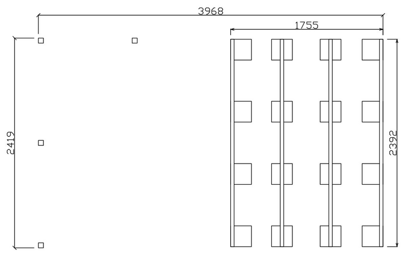 Varasto + katos Goodiy Luulaja 9,6m²