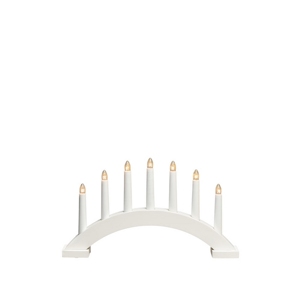 ELLJUSSTAKE 7-ARM VIT 3972-210 TRÄ KONSTSMIDE