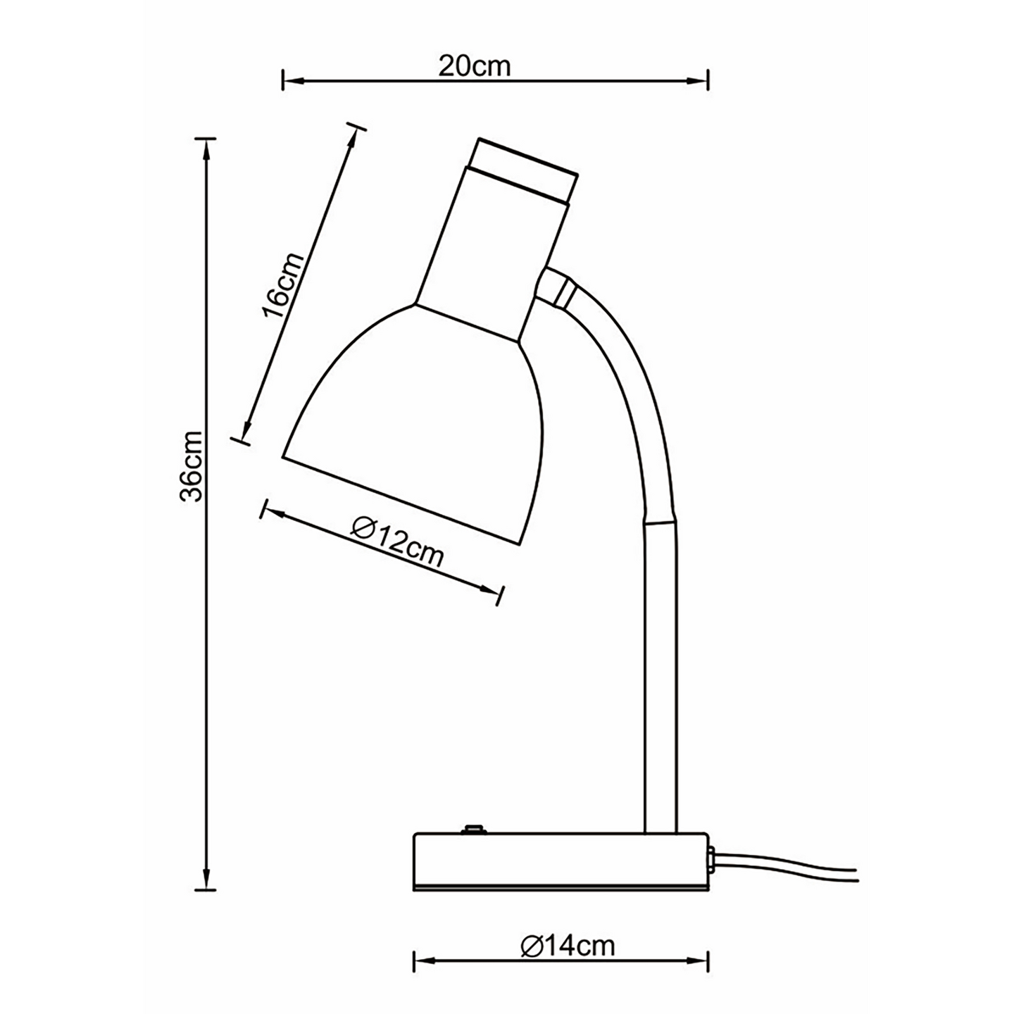 Pöytävalaisin Focuslight Oslo 360mm E27 max.8W vihreä