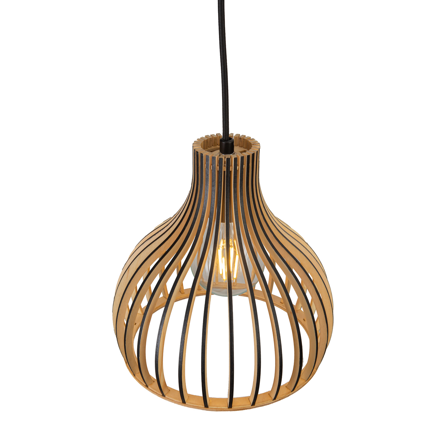 Riippuvalaisin Focuslight Verso 220mm E27 max.12W musta/puu