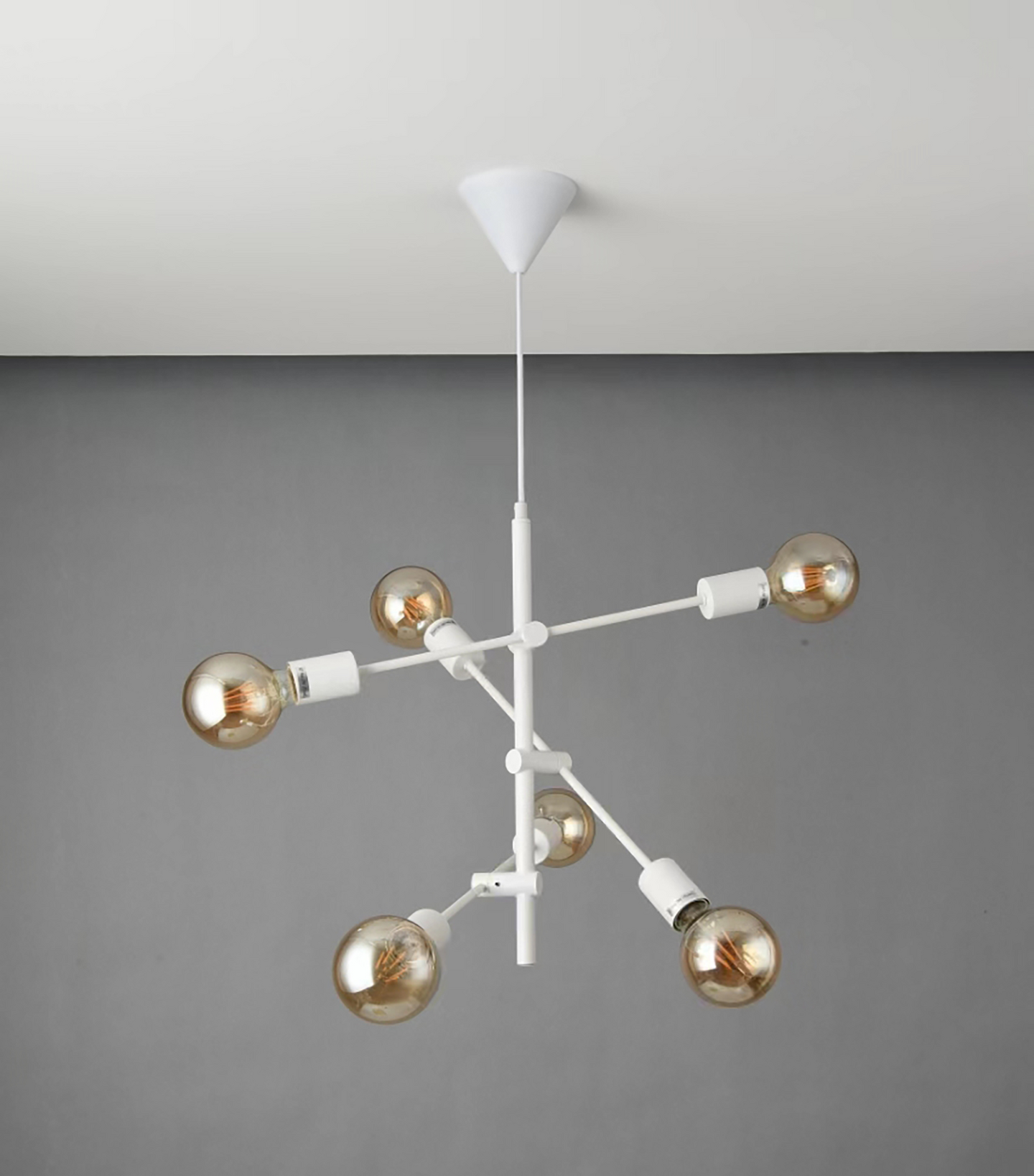 Riippuvalaisin Focuslight Marilyn  6xE27 max.40W valkoinen