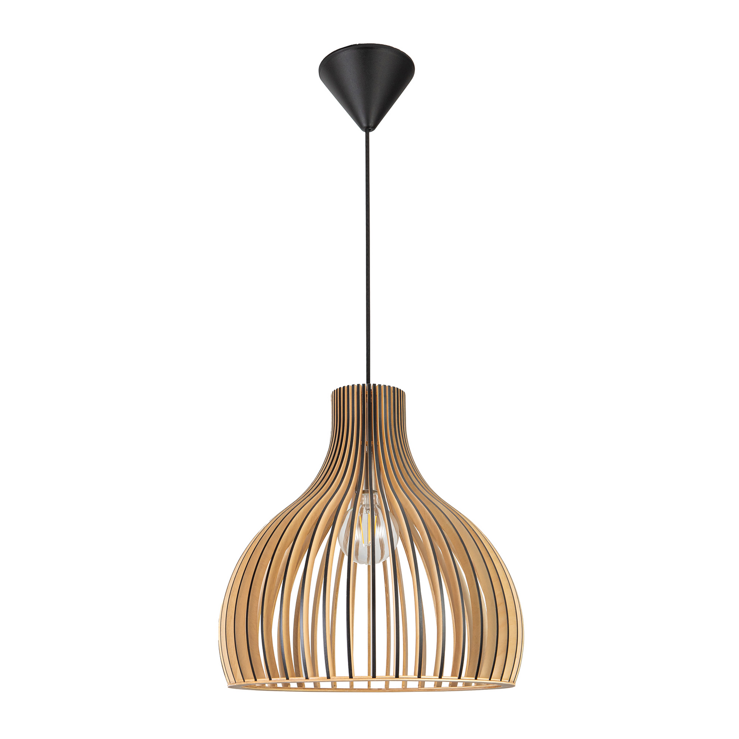 Riippuvalaisin Focuslight Verso 450mm E27 max.12W musta/puu