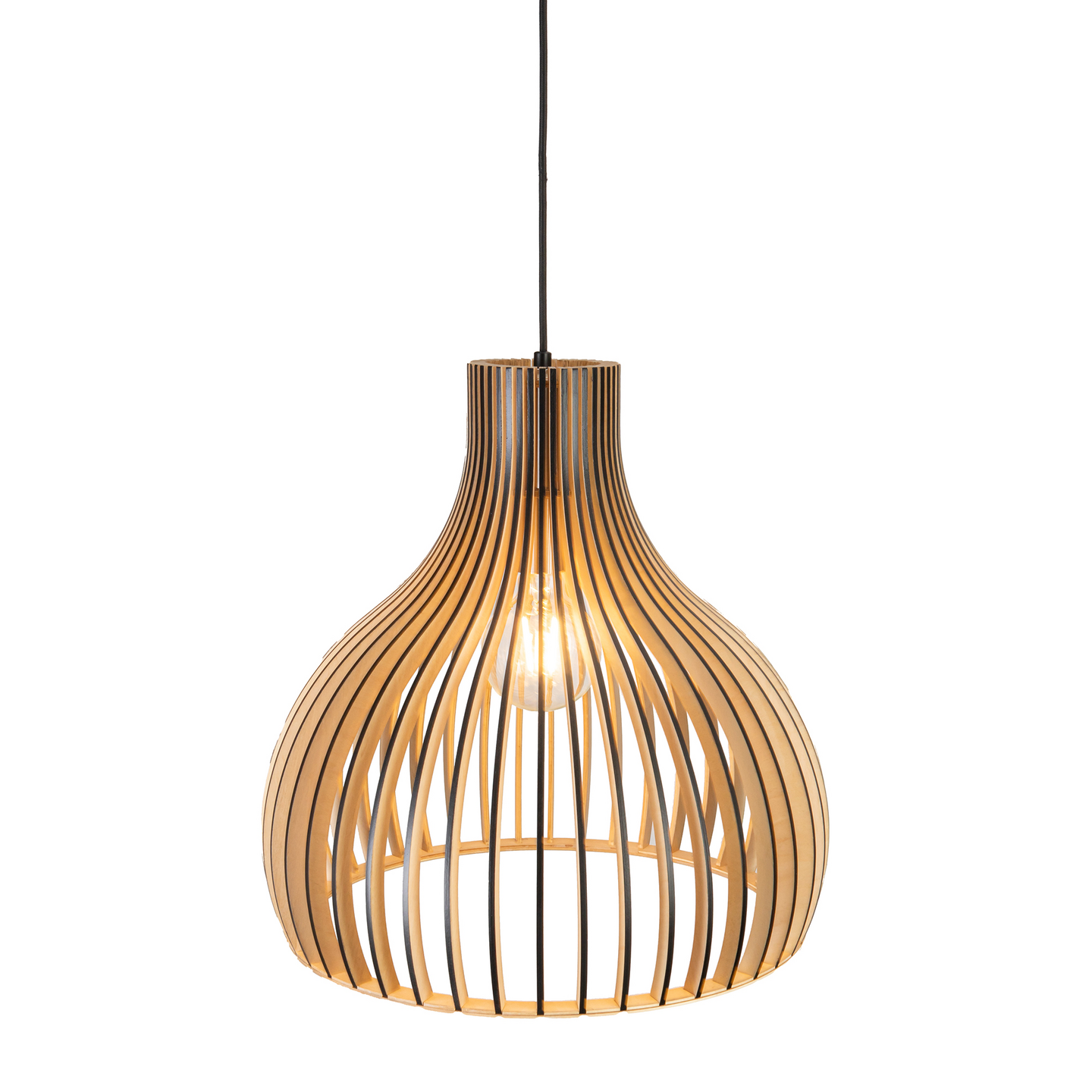 Riippuvalaisin Focuslight Verso 450mm E27 max.12W musta/puu