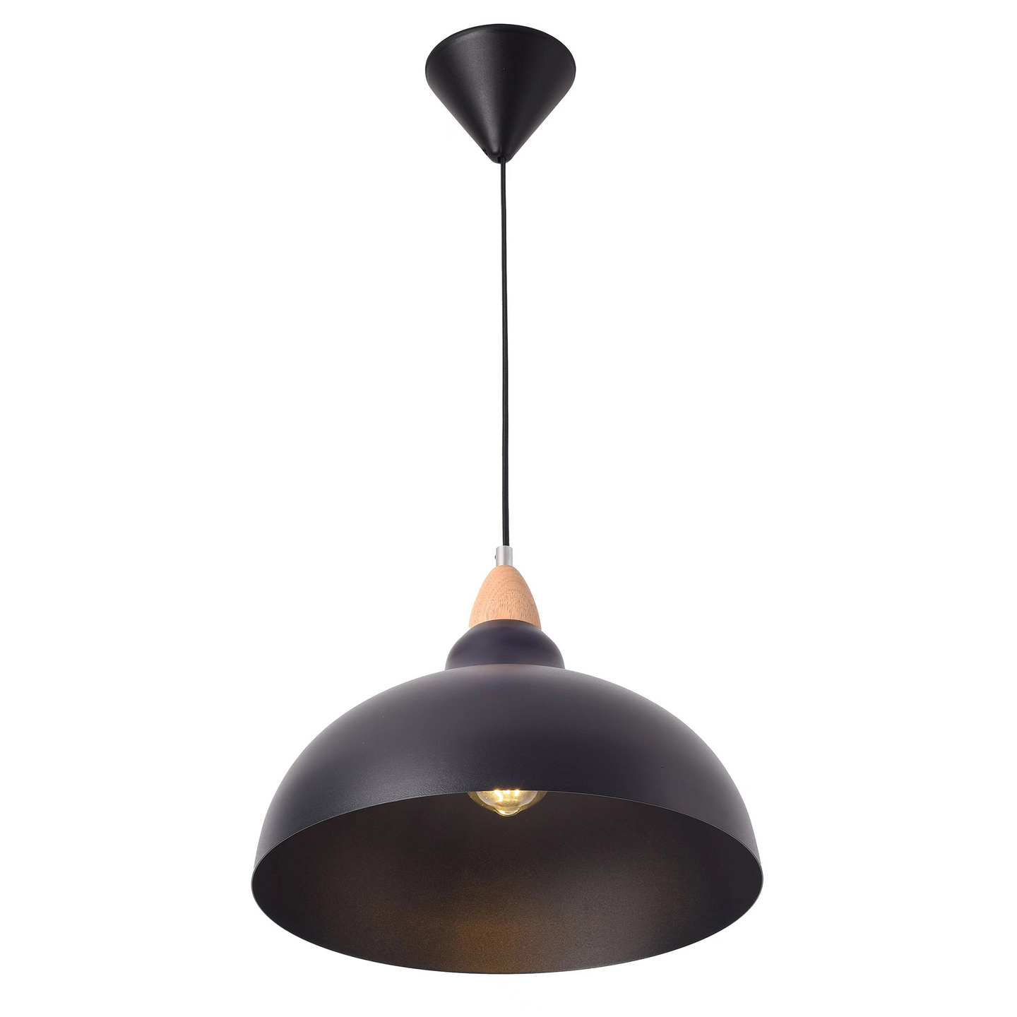 Riippuvalaisin Focuslight Alma 355mm E27 max.12W musta