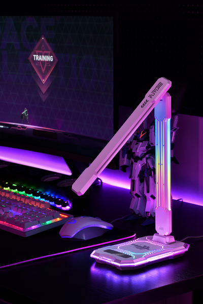 Pöytävalaisin Focuslight E-Sport 9W+3W RGB led langaton latausasema valk.