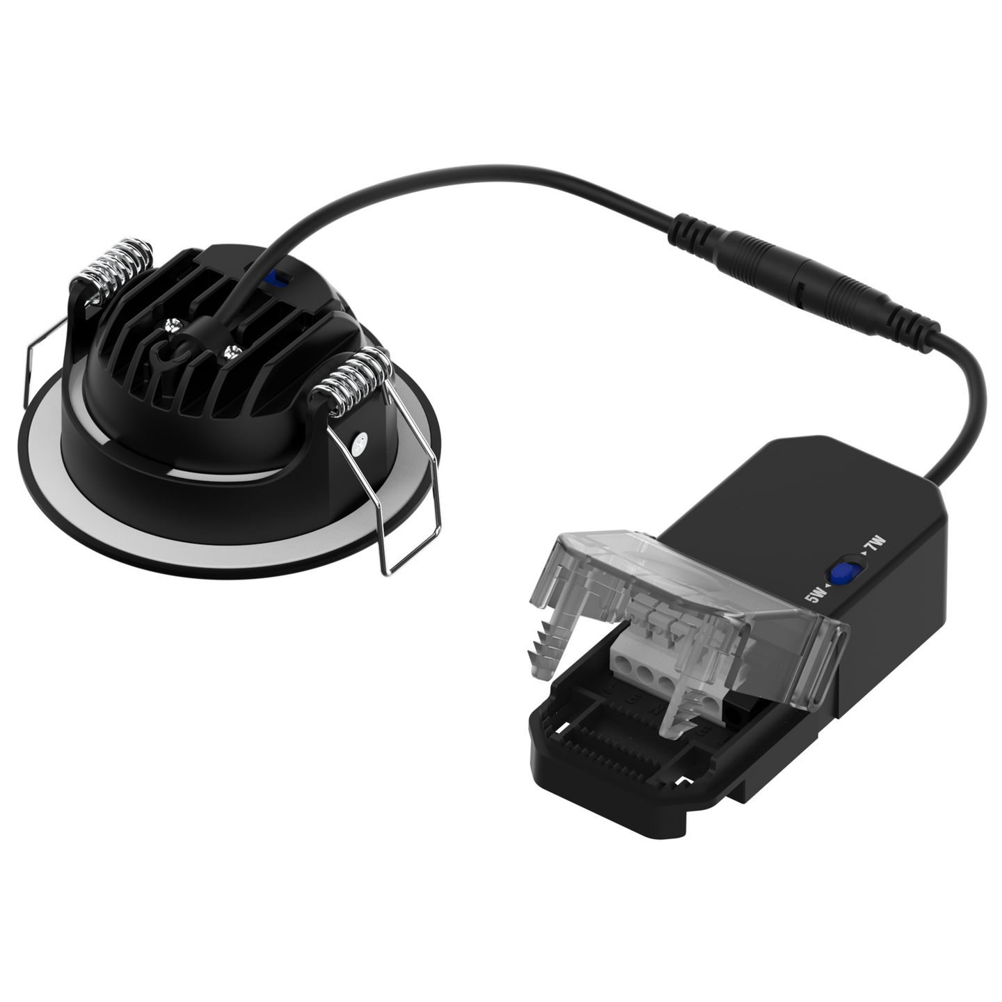Alasvalo Focuslight Lumo led 5W/7W 550lm IP65/IP20 musta