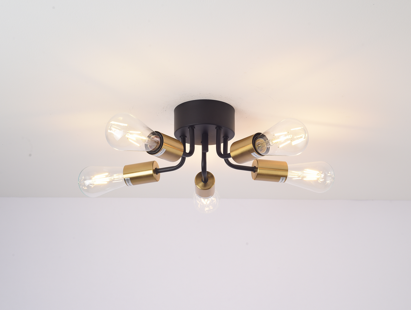 Kattovalaisin Focuslight Marilyn 5xE27 max.40W musta/kulta