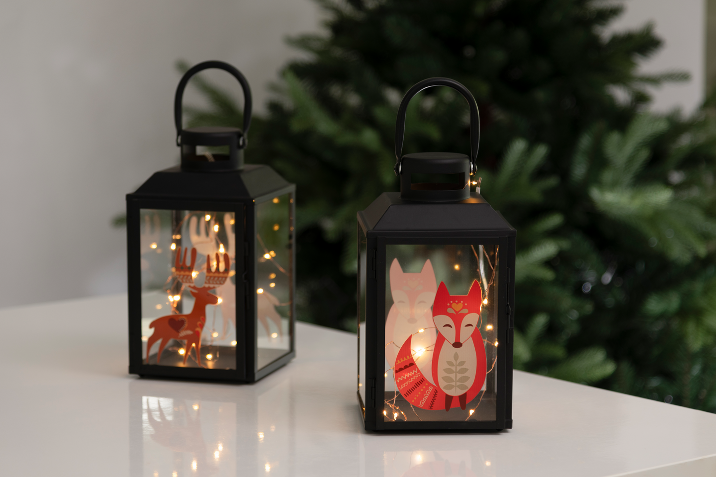 Lyhty Winteria Folk 23cm kettu