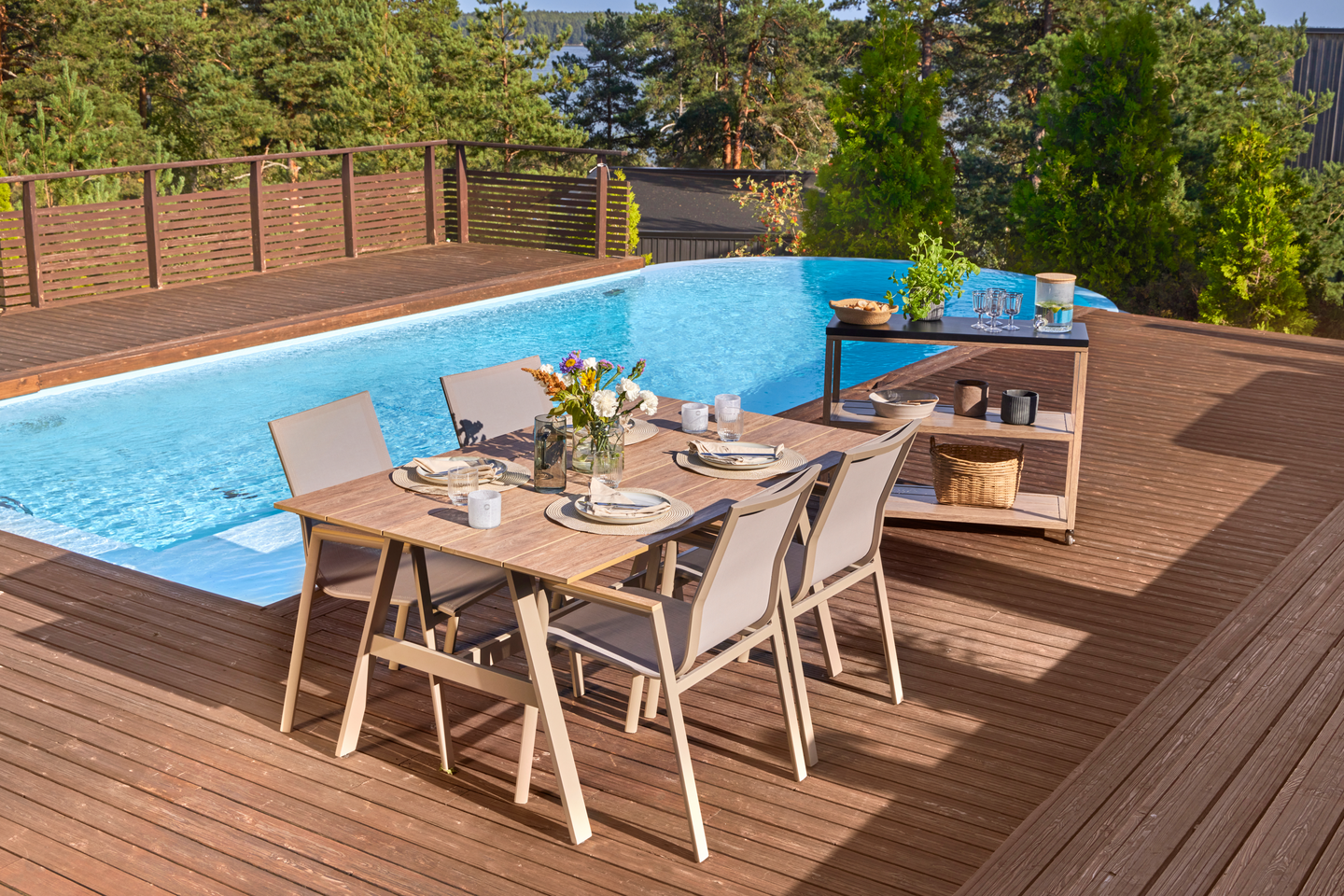 Tarjoiluvaunu Cello Teramo 100x38x81cm