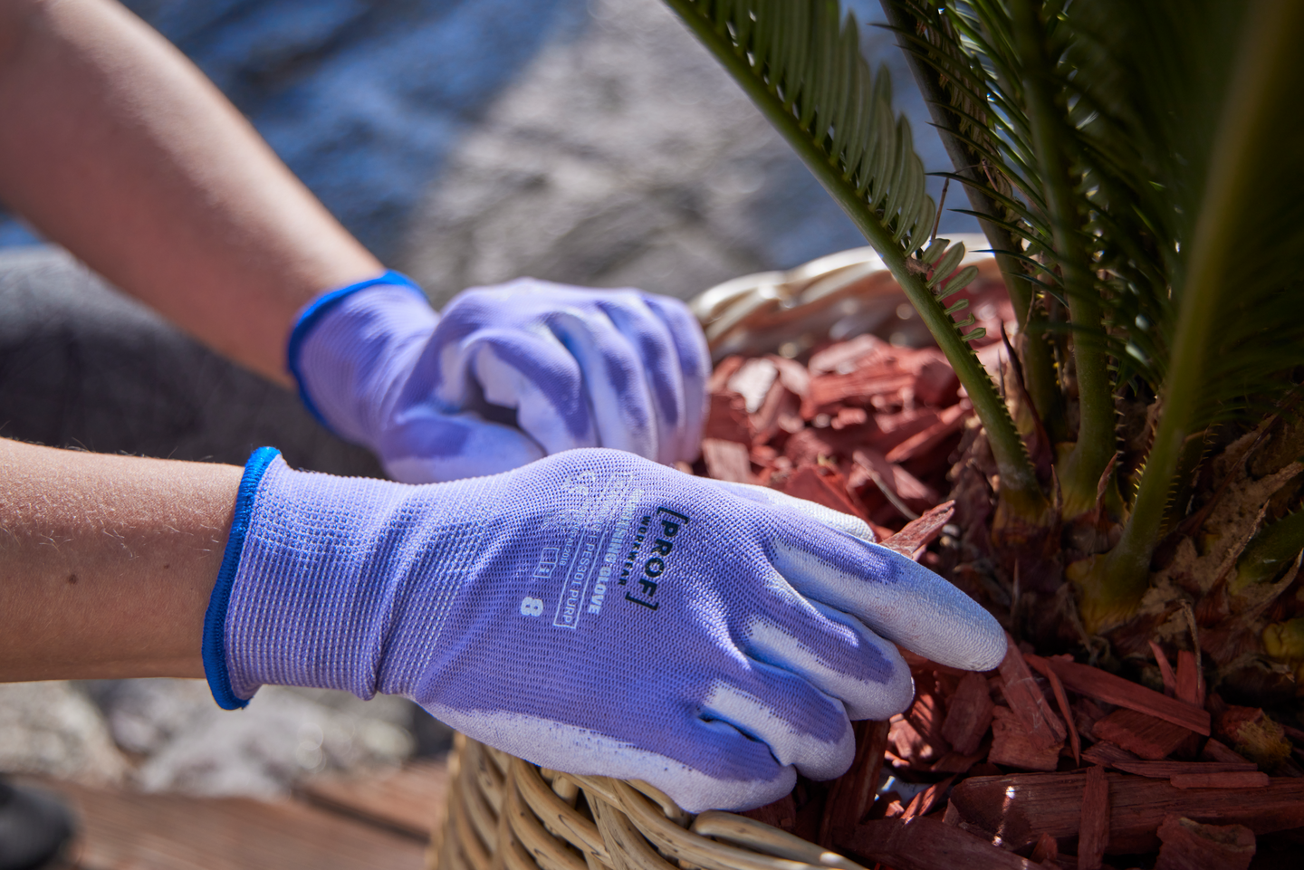 Puutarhakäsineet PROF violetti koko 7