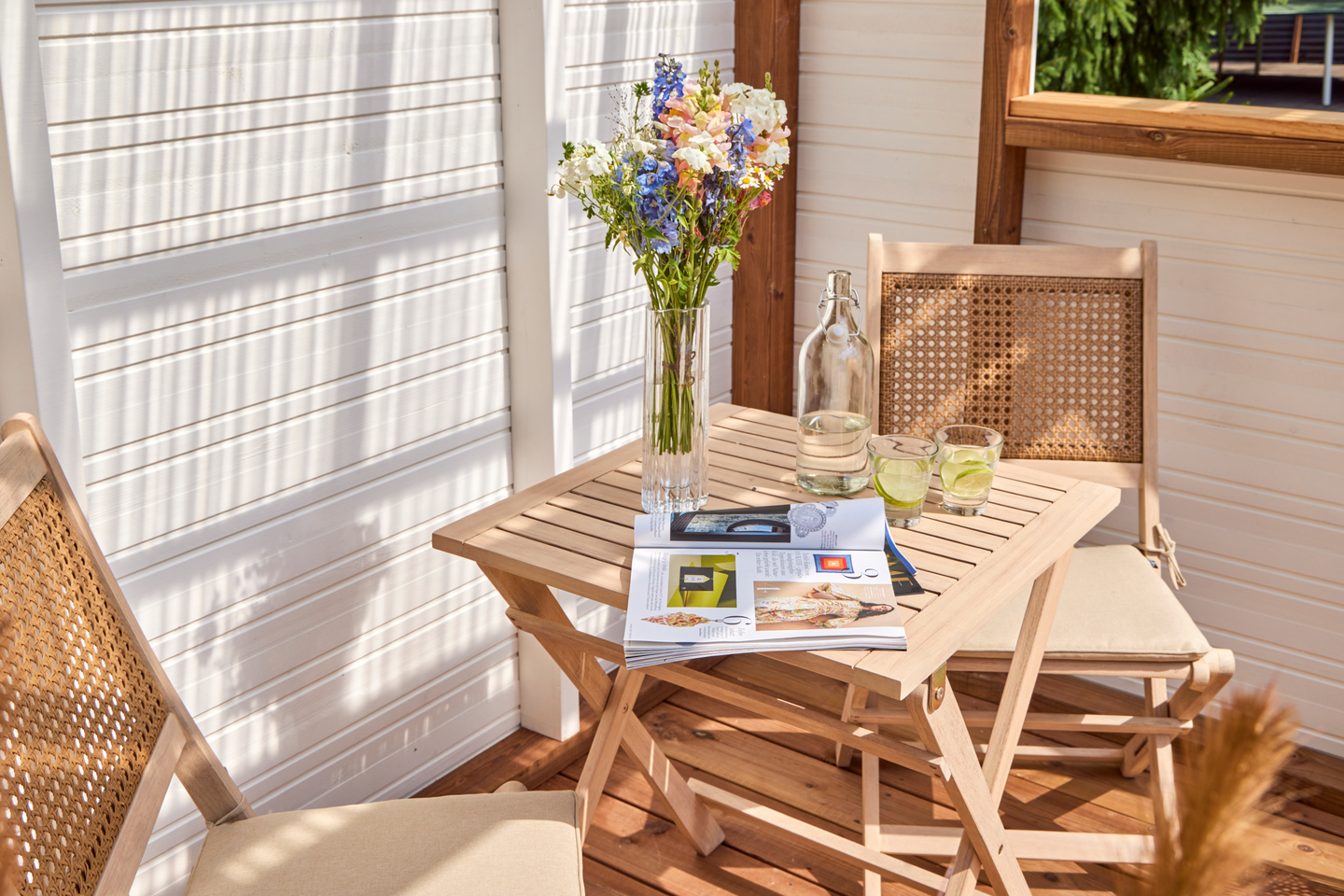 Parvekesetti Cello Bistro 3 osaa ruskea