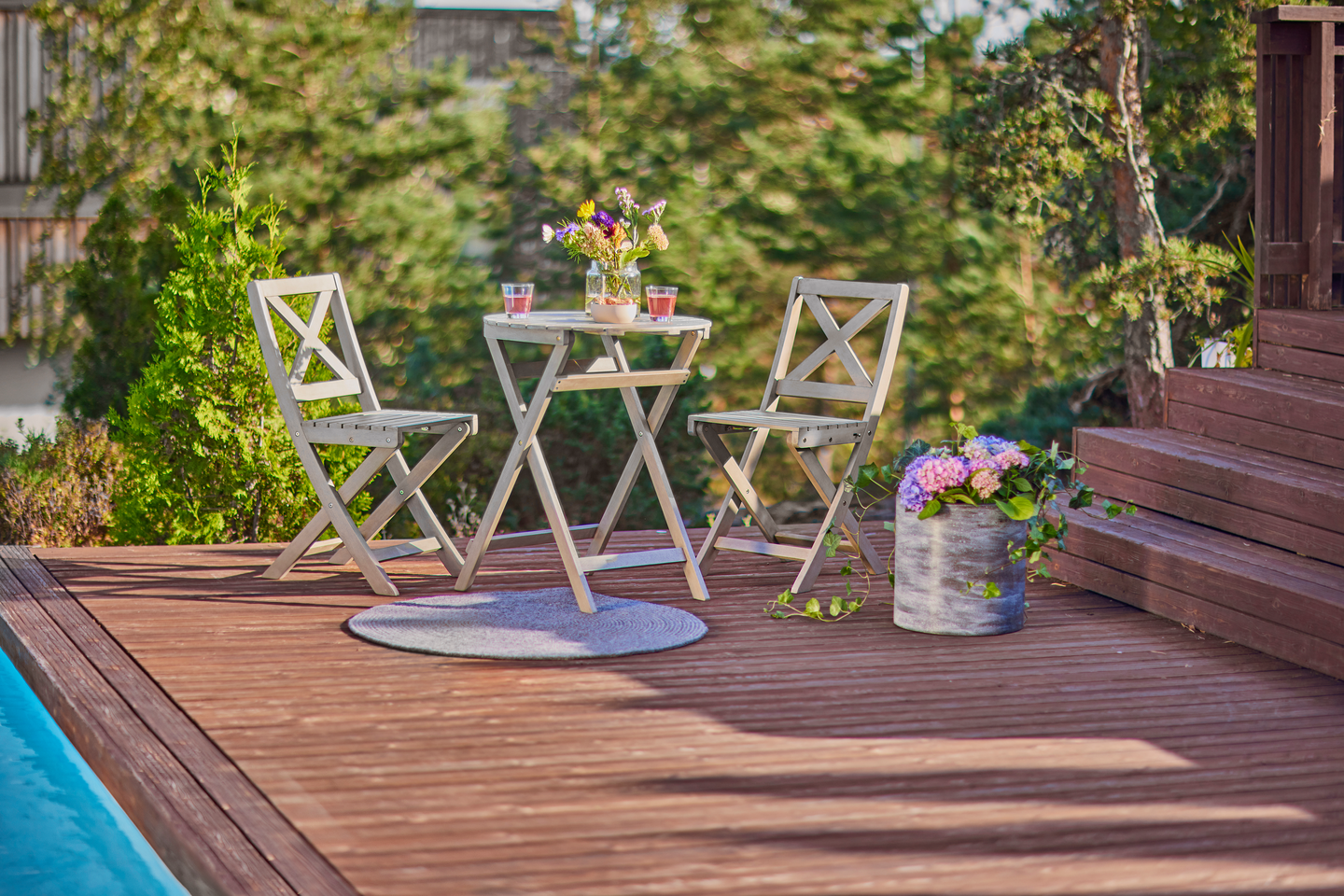 Pöytä Cello Patio halkaisija 60cm harmaa