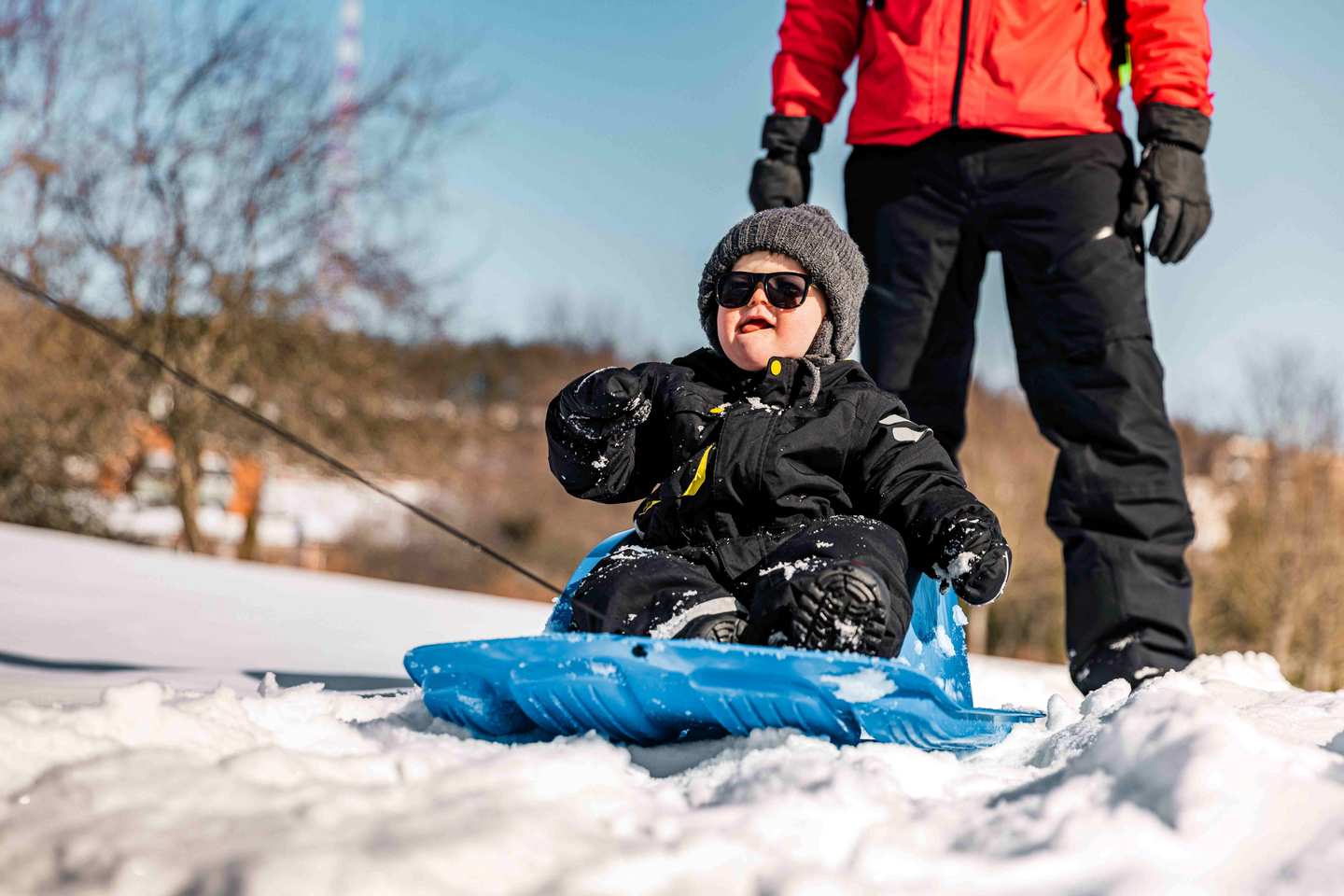 Vauvapulkka Baby The Pulkka sininen