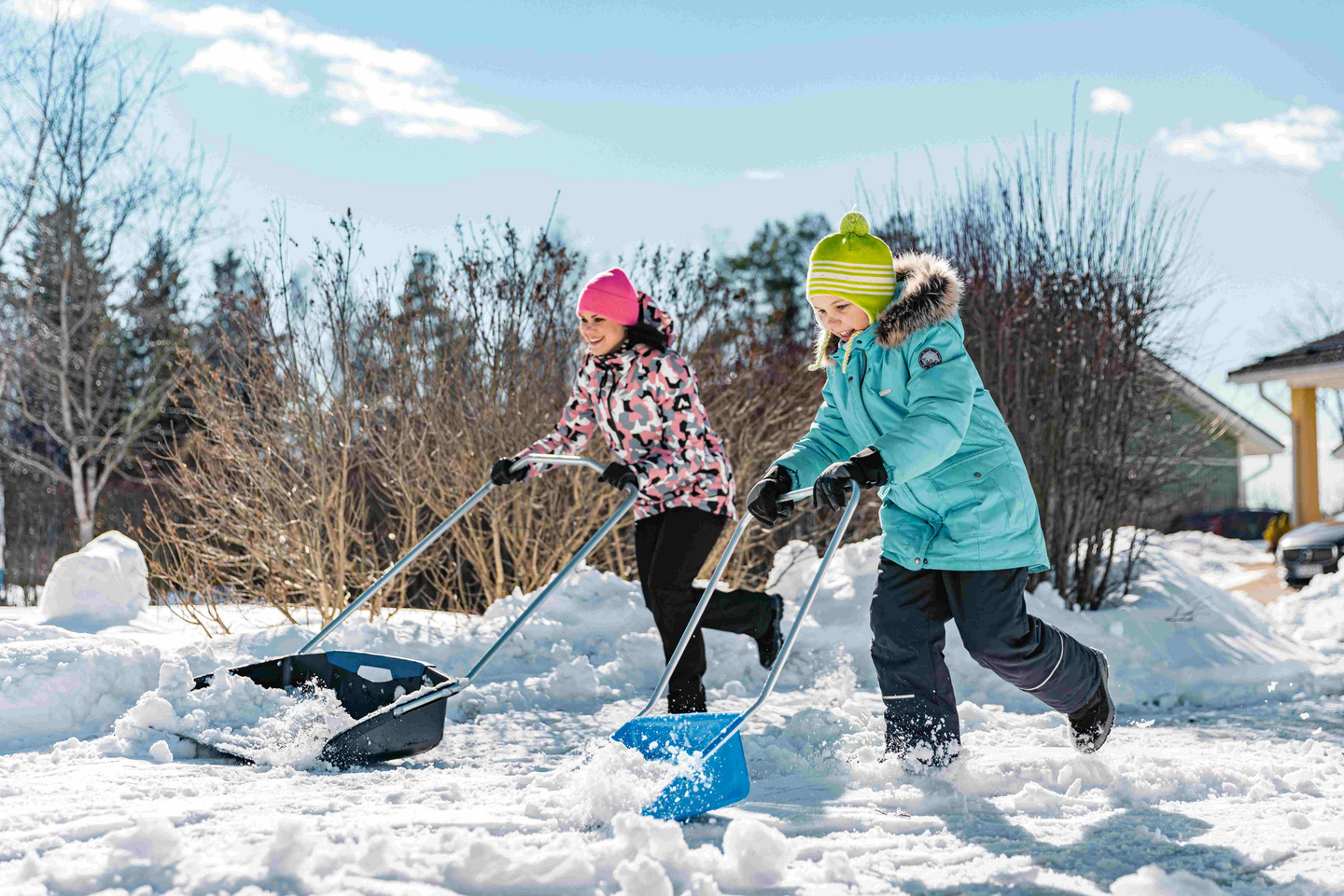 Lasten lumikola The Pulkka sininen