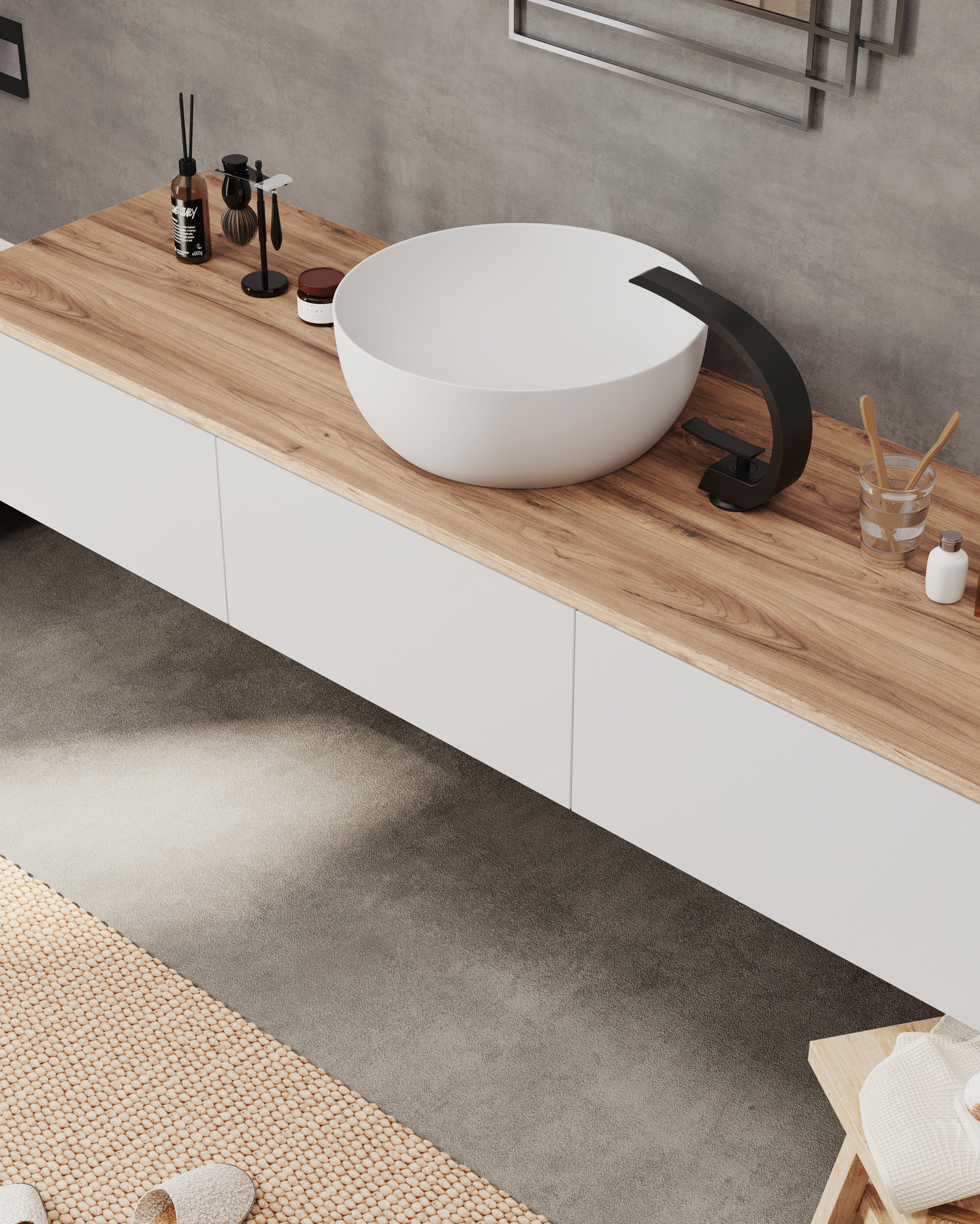 VÅTRUMSVÄGG TARKETT AQUA WALL DS2-RAW CONCRETE-DARK GREY