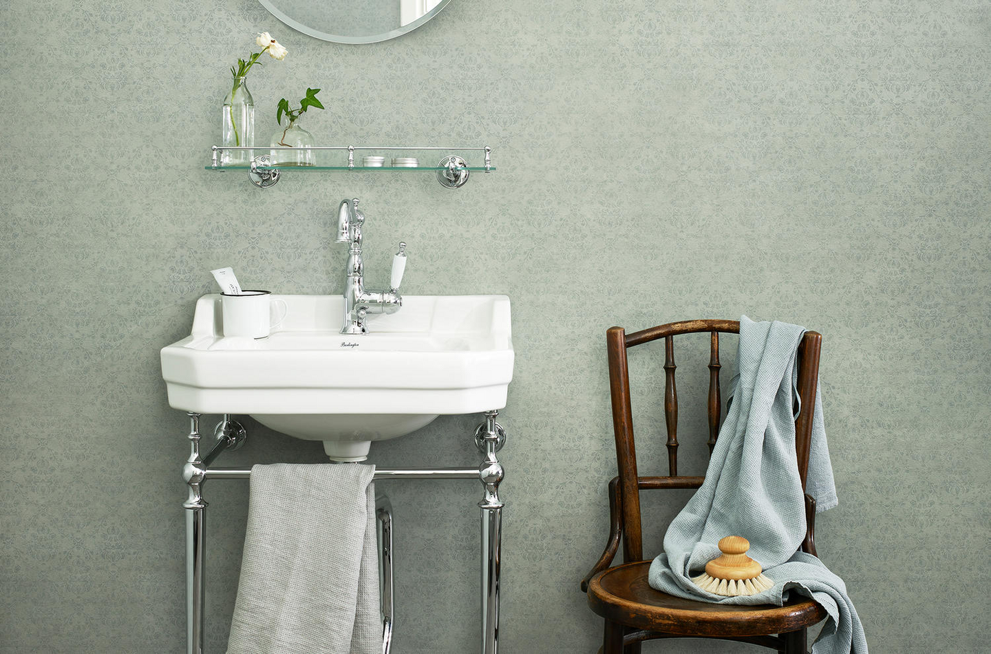 VÅTRUMSVÄGG TARKETT AQUARELLE WALL DS2 NOSTALGIA DUSTY GREEN