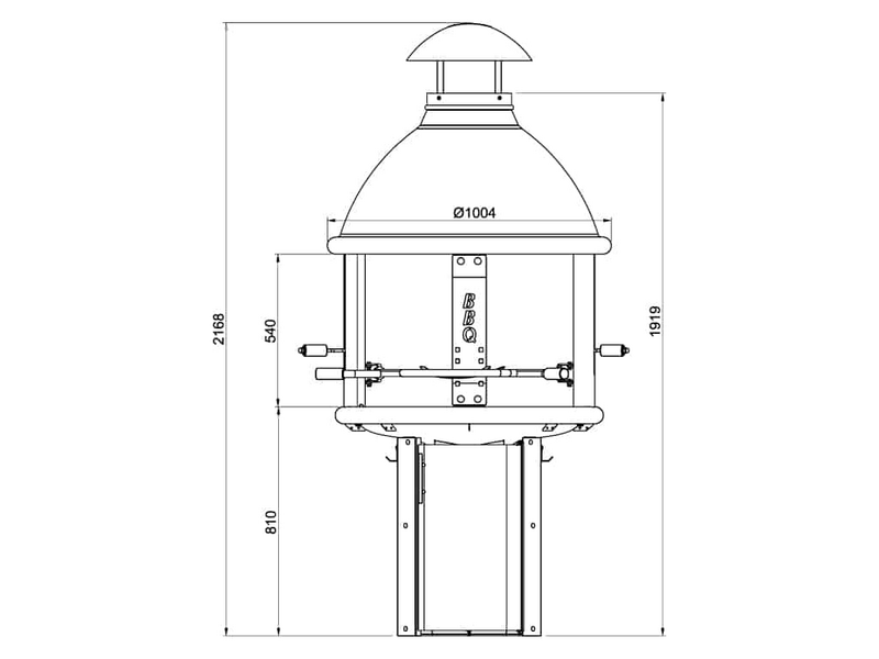 Kotakeittiö BBQ korkea musta