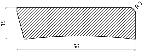 SOCKEL EHL PROLIST FURU VIT 15X56X4400MM