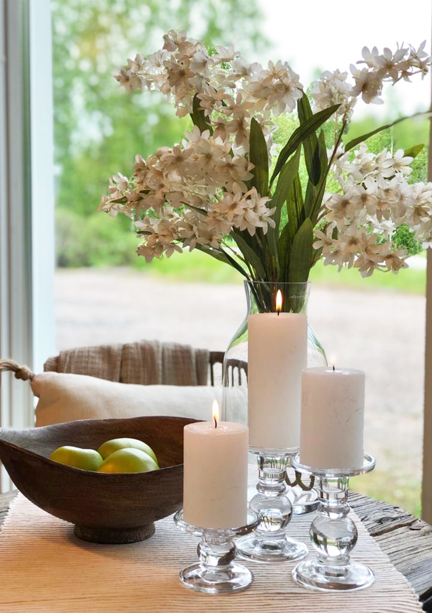 Huurrekynttilä Finnmari 7x7x10cm valkoinen