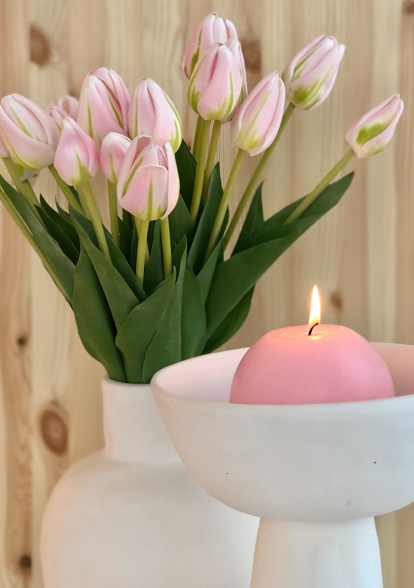 Tulppaanikimppu Finnmari 40cm vaaleanpunainen