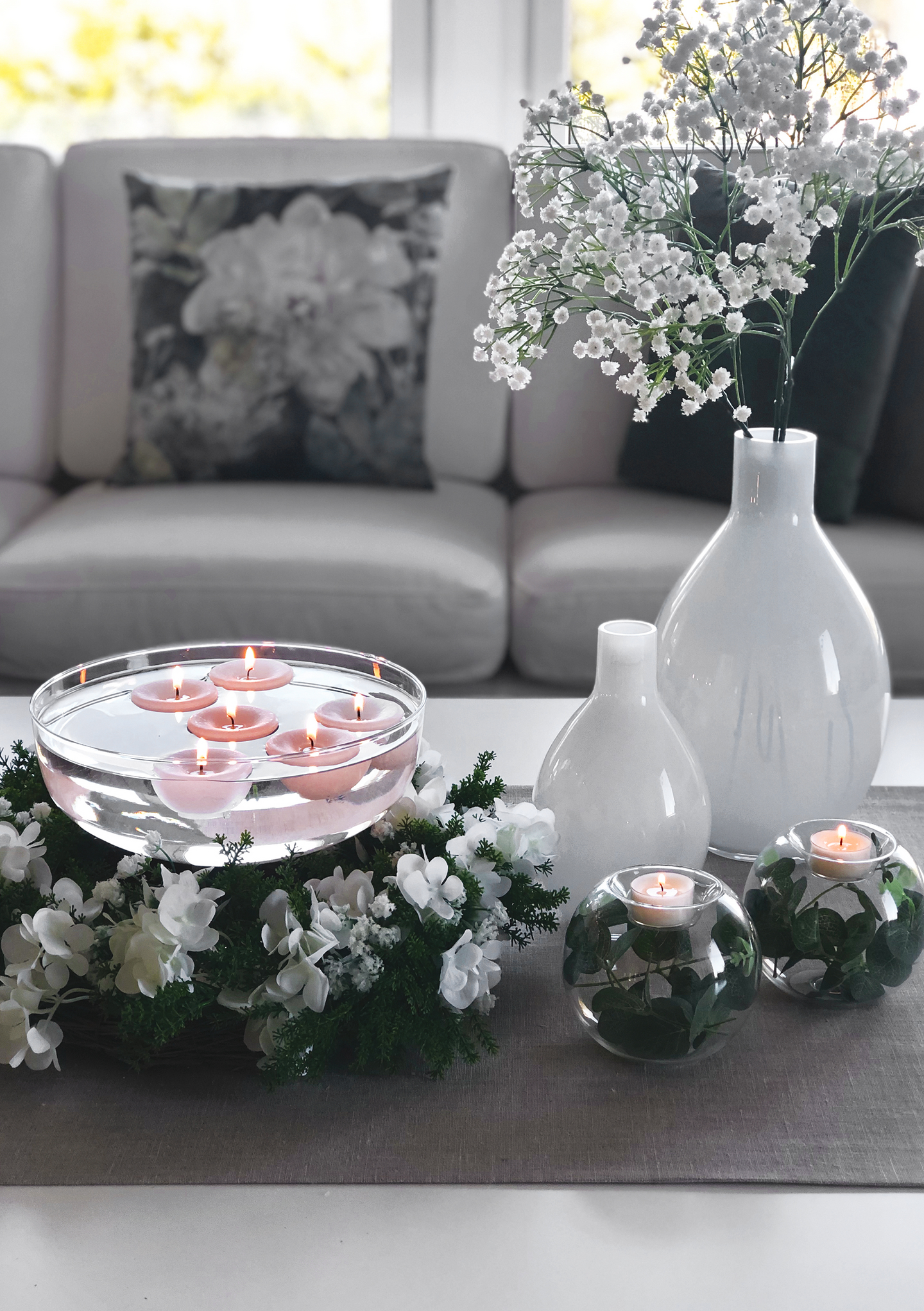 Kellukynttilä Finnmari 6cm valkoinen