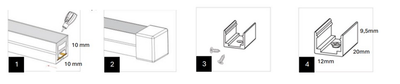 Led-valonauhasetti Cello 2,5m saunaan 260lm/m 2700K IP44/65