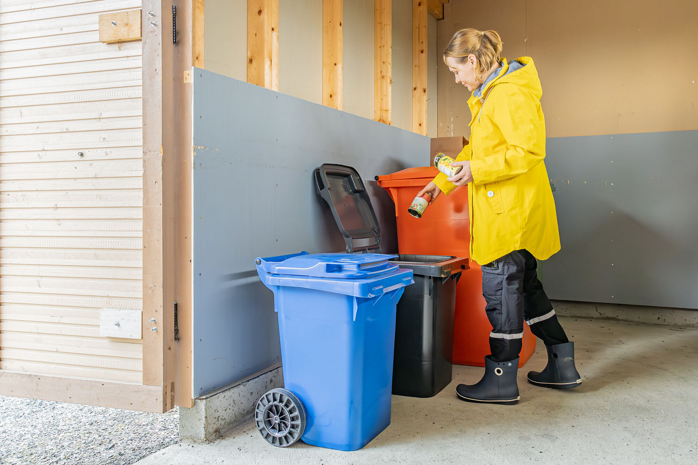 Jäteastia Helesi 60l 2 pyörää 200mm harmaa